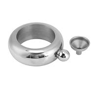 Uadme Whisky Braccialetto Fiaschetta, 100 ml Mini Fiaschetta Forma di Bracciale in Acciaio Inox 304 Portatile Bottiglia di Vino da Donna Con Imbuto per Conservazione di Whisky e Alcol (Argento)