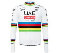 UAE TEAM EMIRATES Weltmeister 2024 Langarmtrikot, für Herren, Größe 2XL, bianco