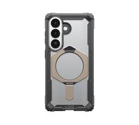 Urban Armor Gear Plasma XTE Case Samsung Galaxy S26 Custodia con support (Designed for Samsung certificato, Ricarica wireless compatibile, Posizionato verticalmente) cendre (transparente)/titane