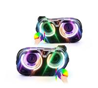 UAGFDFF copertura faro Gruppo fari anteriori auto per Dodge per Challenger 2015-2019 Faro mobile RGB Faro Indicatore di direzione Lente a doppio raggio Faro anteriore(Colorful version)