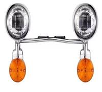 UAGFDFF direzione dinamici Kit di indicatori di direzione e barra luminosa per motociclette per VTX 1300 2006(Without Angel Eyes)