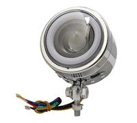 UAGFDFF Fari anteriori moto Faro Anteriore A LED Universale Moto Per Chopper Fendinebbia Faretto(Chrome)