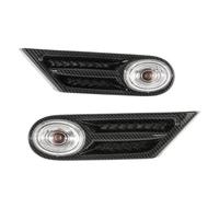 UAGFDFF Indicatore Direzione per BMW per Mini per Cooper S R56 R57 R58 R59 2007-2013 Indicatore di Direzione Laterale A LED OEM 63137260202 63137260201 Indicatore Direzione LED(Carbon And Clear)