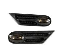UAGFDFF Indicatore Direzione per BMW per Mini per Cooper S R56 R57 R58 R59 2007-2013 Indicatore di Direzione Laterale A LED OEM 63137260202 63137260201 Indicatore Direzione LED(Carbon And Smoke)