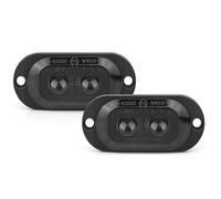 UAGFDFF Luci Segnalazione Indicatore Direzione Laterale A LED Per Camion Con Lente Nera 12V 24V Bianco Rosso Giallo Per Mini Luce Ingombro Griglia Anteriore Impermeabile Flash Led(2pcs WhiteLight)