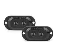UAGFDFF Luci Segnalazione Indicatore Direzione Laterale A LED Per Camion Con Lente Nera 12V 24V Bianco Rosso Giallo Per Mini Luce Ingombro Griglia Anteriore Impermeabile Flash Led(2pcs RedLight)