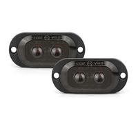 UAGFDFF Luci Segnalazione Indicatore Direzione Laterale A LED Per Camion Con Lente Nera 12V 24V Bianco Rosso Giallo Per Mini Luce Ingombro Griglia Anteriore Impermeabile Flash Led(2pcs YellowLight)