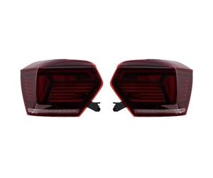 UAGFDFF Paralume Anteriore Luci Auto Fanale Posteriore A Led Per VW Per Polo Per 2017-2021 Lampada DRL Animazione Segnale Dinamico Retromarcia Accessori Faro Copriobiettivo(Rosso)