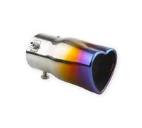 UAGFDFF Terminale Scarico Design di Parti Stile a Forma di Cuore Accessori terminali di Scarico Colorati in Acciaio Inossidabile 2,5 Pollici marmitta terminale(Burnt Blue Straight)