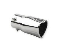 UAGFDFF Terminale Scarico Design di Parti Stile a Forma di Cuore Accessori terminali di Scarico Colorati in Acciaio Inossidabile 2,5 Pollici marmitta terminale(Silver Straight)