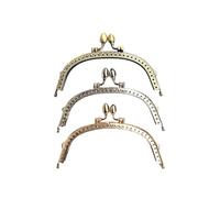 UALXPAO Clic Clac per Borse 10 Pezzi 12,5 cm Arco di Gemma Chiusura for Borsa in Metallo for Accessori for Borsetta Che realizzano ferramenta con Chiusura a Bacio(Mix)