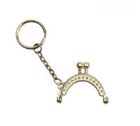 UALXPAO Clic Clac per Borse 2 Pezzi 4/5cm Portamonete Telaio in Metallo Borsa Portamonete Telaio con Portachiavi Arco Telaio Bacio Chiusura Fai da Te Artigianato Portafoglio Accessori(4cm-Pale Gold)