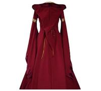 UALXPAO costume strega donna Abiti Con Maxi Volant | Abito cosplay gotico rinascimentale vintage medievale fino al pavimento da donna