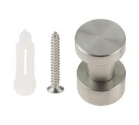 UALXPAO Gancio Ottone per Bagno a Muro Appendiabiti in puro ottone | Mini gancio appendiabiti con vite da 32 mm for borsa, cappello, chiave, asciugamano, accappatoio, maschera(Brushed Nickel)