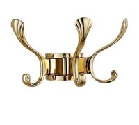 UALXPAO Gancio Ottone per Bagno a Muro Ganci for accappatoio da bagno | Appendiabiti da parete dorato con tre ganci for accappatoio for appendiabiti for accessori da bagno(Gold)