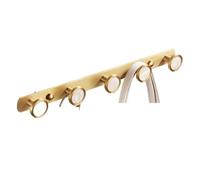 UALXPAO Gancio Ottone per Bagno a Muro Gancio in ottone dorato a spazzola | Appendiabiti, cappelli, borse, ganci, accessori da bagno a parete, porta asciugamani(Color 1)