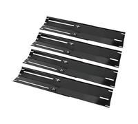 UALXPAO Piastre riscaldanti per Barbecue 4 Pezzi Piastra riscaldante Universale Regolabile in Acciaio porcellanato Resistente sostituisci la Copertura del bruciatore della Tenda for Grill a Gas