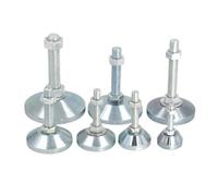 UALXPAO Piedini regolabili per apparecchiature Supporto antiscivolo meccanico in metallo con regolazione del bullone di ancoraggio fisso in acciaio al carbonio for piedini da 60 mm(60xM12x100mm)