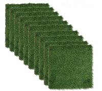 UALXPAO Prato Sintetico Piastrelle di Artificiale Ad Incastro da 12"x12" for Patio, Balcone, Giardino, 10 Pezzi per Piscina Terrazzo Aree Giochi Viali