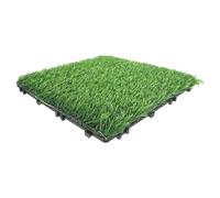 UALXPAO Prato Sintetico Piastrelle di Artificiale ad Incastro for la Decorazione Giardini e patii, Tappetino in Sintetica realistica for Esterni per Piscina Terrazzo Aree Giochi Viali