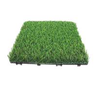 UALXPAO Prato Sintetico Piastrelle di Artificiale ad Incastro for la Decorazione Giardini e patii, Tappetino in Sintetica realistica for Esterni per Piscina Terrazzo Aree Giochi Viali