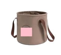 UALXPAO Secchio Pieghevole da Campeggio Secchio Portatile Pieghevole da 5/10/20 Litri con Coperchio, for autolavaggio, Pesca, Bagno, Attrezzi, Secchio in Silicone(Coffee-20L)