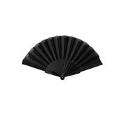 UALXPAO Ventaglio Pieghevole Kung Fu Performance Hand Folding Stage Fan Wedding Party Decor Decorative Fans(Black)