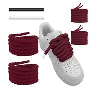 UamGlsob Lacci Corda Per Air Force 1 Sneaker, 15mm Spessi Larghi, Lacci per Scarpe in Cotone Robusto, Stringhe Grossi da Corsa Sportive, Rope Laces (Burgundy, 54''/140cm)