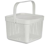 uandu Cesto portaoggetti con coperchio da 12 l, grande contenitore per giocattoli, cesto della biancheria, scaffale, cestino per le scorte, cestino per il bagno, cestino pasquale, scatole di
