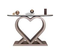 UANFHWZF Tavolo consolle, Consolle con piano in finto marmo - Tavolo da ingresso - Tavolo dall'accento moderno for soggiorni, foyer e corridoi tavolo(Rose Gold,L)