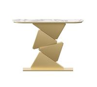 UANFHWZF Tavolo consolle, Consolle moderna in finto marmo for ingresso, soggiorno e corridoio tavolo(Gold,M)