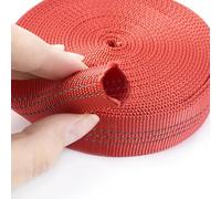 UANGLI 5/10 Metri di Nylon Tubolare Fettuccia Nastro 25mm Doppio Strato Riflettente Banda Zaino Cinghia della Cinghia del Cane Guinzaglio Accessori per Il Cucito