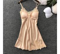 UANGLI Camicia da Notte con Bordo in Pizzo Lingerie di Pizzo Cavo Reggicalze Camicia da Notte Lingerie da Notte per Donna