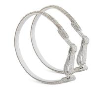 UANGLI Scarpe con tacco alto Fascia anti-allentamento per donna Decorazione di scarpe con strass Cinghie regolabili Punta del sandalo Lacci Cintura per scarpe alla caviglia