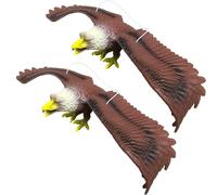 Uanqfegy Ciuccio Realistico di Rapace con Suono, Confezione da 2-15 repliche realistiche di Gufo e Falco per la Decorazione del Giardino, Uccelli all'aperto e Giochi per Bambini