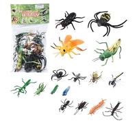 Uanqfegy Figure di Animali realistiche Kit da 16 Pezzi da Bruco a Farfalla - Giocattoli dettagliati di Insetti per Bambini Figure educative di Mini Animali per Giochi fantasiosi