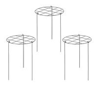 Uanqfegy Gabbie e Supporti per peonie, 3 Supporti per Piante in Ferro per la Crescita Attraverso 3 Gambe, per Rose, pomodori, Orchidee, viti/14x18