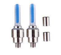 Uanqfegy Luci per Ruote a LED - 2 Pezzi di Luce per Tappo valvola Pneumatici per Bicicletta, Lampada Flash al Neon per Bici da Auto, Blu