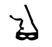 Uanqfegy Maschera per gli occhi - Mezza maschera nera regolabile con lacci per cosplay di feste di Halloween