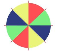 Uanqfegy Paracadute per Bambini, Paracadute da Gioco Arcobaleno da 10 Piedi con Maniglie, Giocattolo di Gioco Cooperativo di Gruppo per 10-16 Bambini, Divertimento all'Aria Aperta