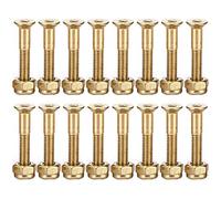 Uanqfegy Viti per Skateboard - Set di Hardware per Longboard da 16 Pezzi 25 mm, Viti per Camion per Chiodi per Ponte da Skate per Sostituzione Oro
