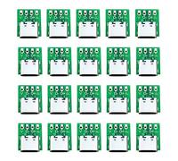 Uanratg 10 pz Connettore Femmina USB Tipo C Scheda di Collegamento con Scheda Convertitore PCB per Trasferimento Cavo Linea Dati