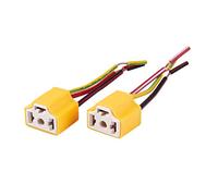 Uanratg 2 Pcs H4 9003 HB2 Presa di ceramica femmina di Cablaggio