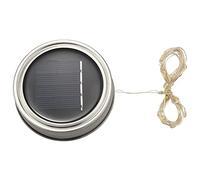 Uanratg Luci solari per coperchio del barattolo di muratore, confezione da 20 luci del coperchio del barattolo delle fate di LuciéRnaga di 20 luci a LED, 6 grucce incluse (vasetti non inclusi)