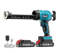 Uaoaii Pistola Silicone a Batteria Compatibile con Makita 18V-batteria, Pistola Elettrica per Silicone con Batteria da 2000 mAh, Luce LED e 4 Velocità per Cartucce da 300 ml, Sigillatura, Spatole