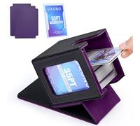 UAONO Scatola per Carte MTG Commander Con Display - Custodia Brevettata per Oltre 100 Carte a Doppia Manica - Portaoggetti in Pelle PU per TCG Con 2 Divisori