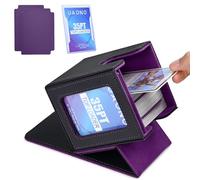UAONO Scatola per Carte MTG Commander Con Display - Custodia Brevettata per Oltre 100 Carte a Doppia Manica - Portaoggetti in Pelle PU per TCG Con 2 Divisori