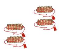UAPAN MetalCraft Ghungroo Red Pad 5 Line,Red Pad Ghungroo 5 Line (confezione da 2 paia)