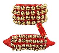 UAPAN Ottone Big Ghungroo Bells (4 linee, rosso, coppia)