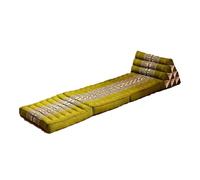 UAPAYEBYMB Cuscino Triangolare A Tre Pieghe In Stile Thailandese,Tappetino Pieghevole,Imbottito In Kapok,Adatto Per Guardare La Televisione,Leggere,Campeggiare E Fare Yoga (green, 165 * 50 * 30)